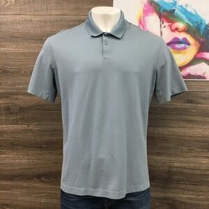 Lululemon Mens XXL Polo Shirt Gray Short Sleeve Athletic Golf Training‎